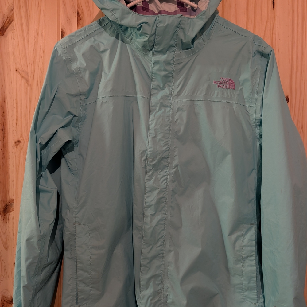 The North Face Light Teal Hooded Jacket